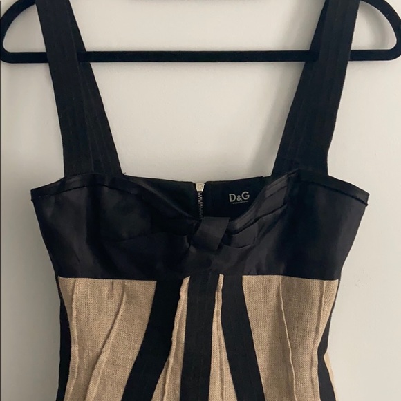 D&G Black Silk & Linen Corset Top, size 40 - Picture 4 of 6